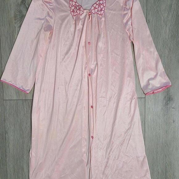 Vintage Robe Vanity Fair Long Chemise Gown Pink Small - Picture 1 of 6